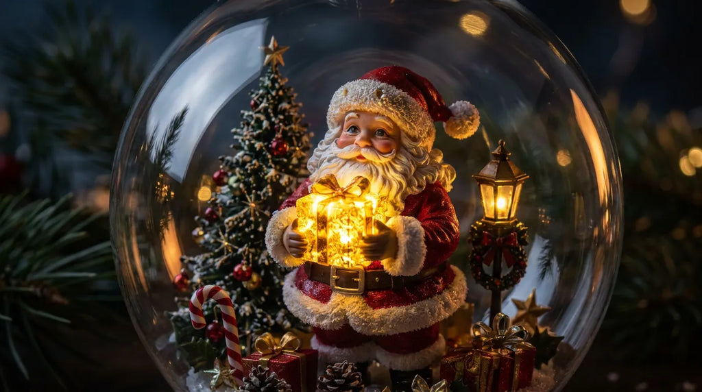 ✨A miniature Christmas world discovered within an ornament.