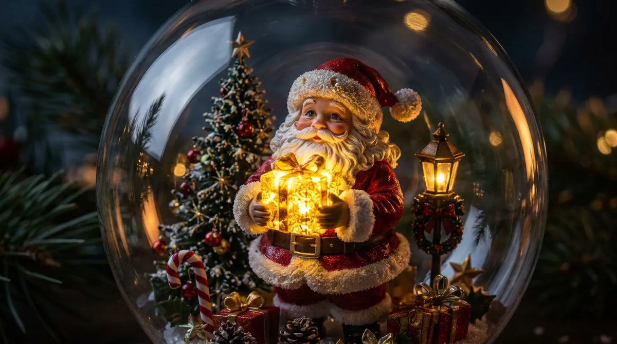 ✨A miniature Christmas world discovered within an ornament.