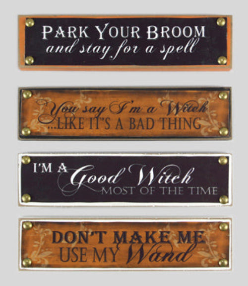 Wood and Canvas Halloween Sign