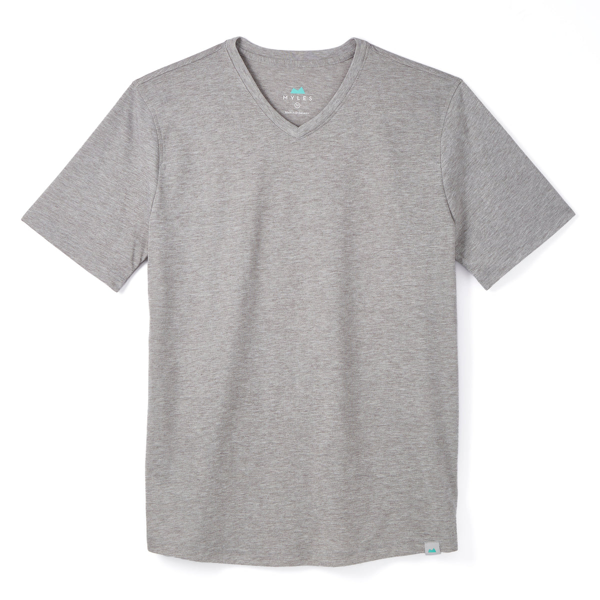 Everyday Tee with V-Neck in Heather Gray