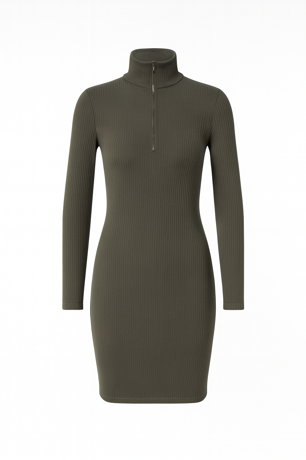 The Ribbed Zip Dress