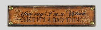 Wood and Canvas Halloween Sign