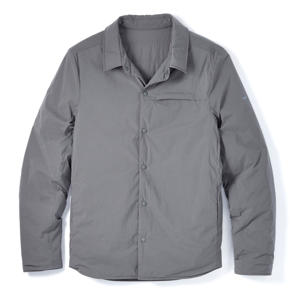 Reversible Insulated Shirt Jacket in Slate