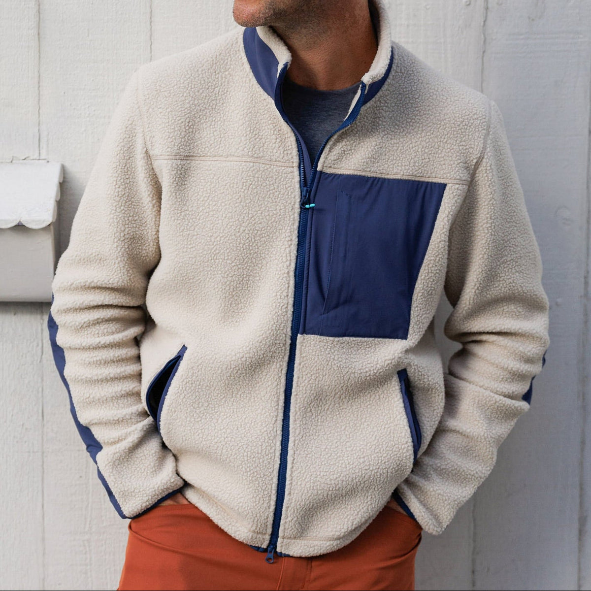 High Pile Sherpa Jacket in Khaki