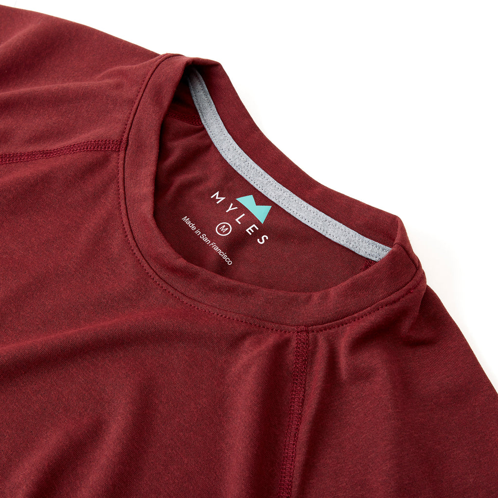 Momentum Tee in Heather Oxblood