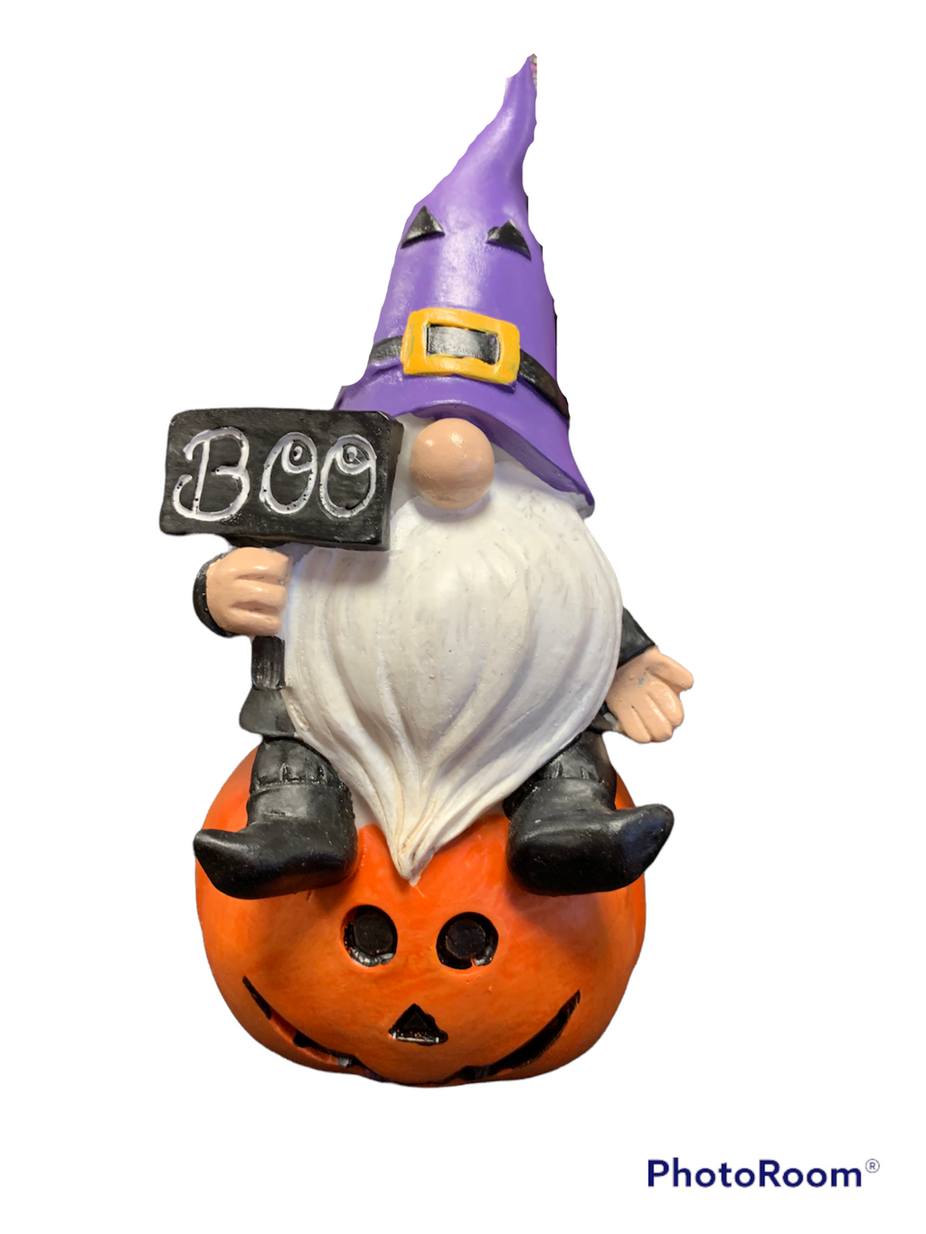 Halloween Gnome on Pumpkin