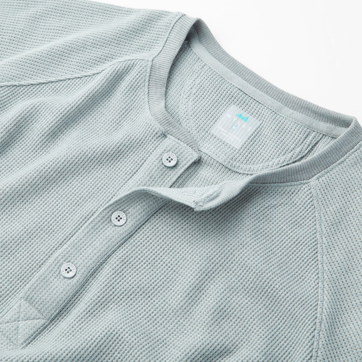 Weekend Thermal Henley in Good Gray