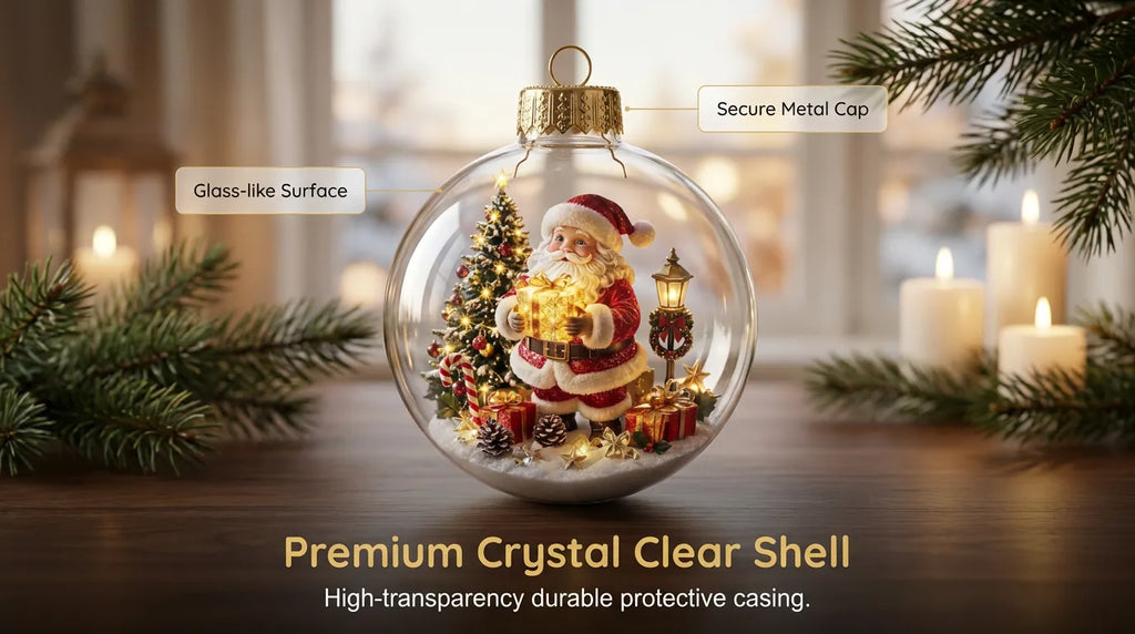 ✨A miniature Christmas world discovered within an ornament.